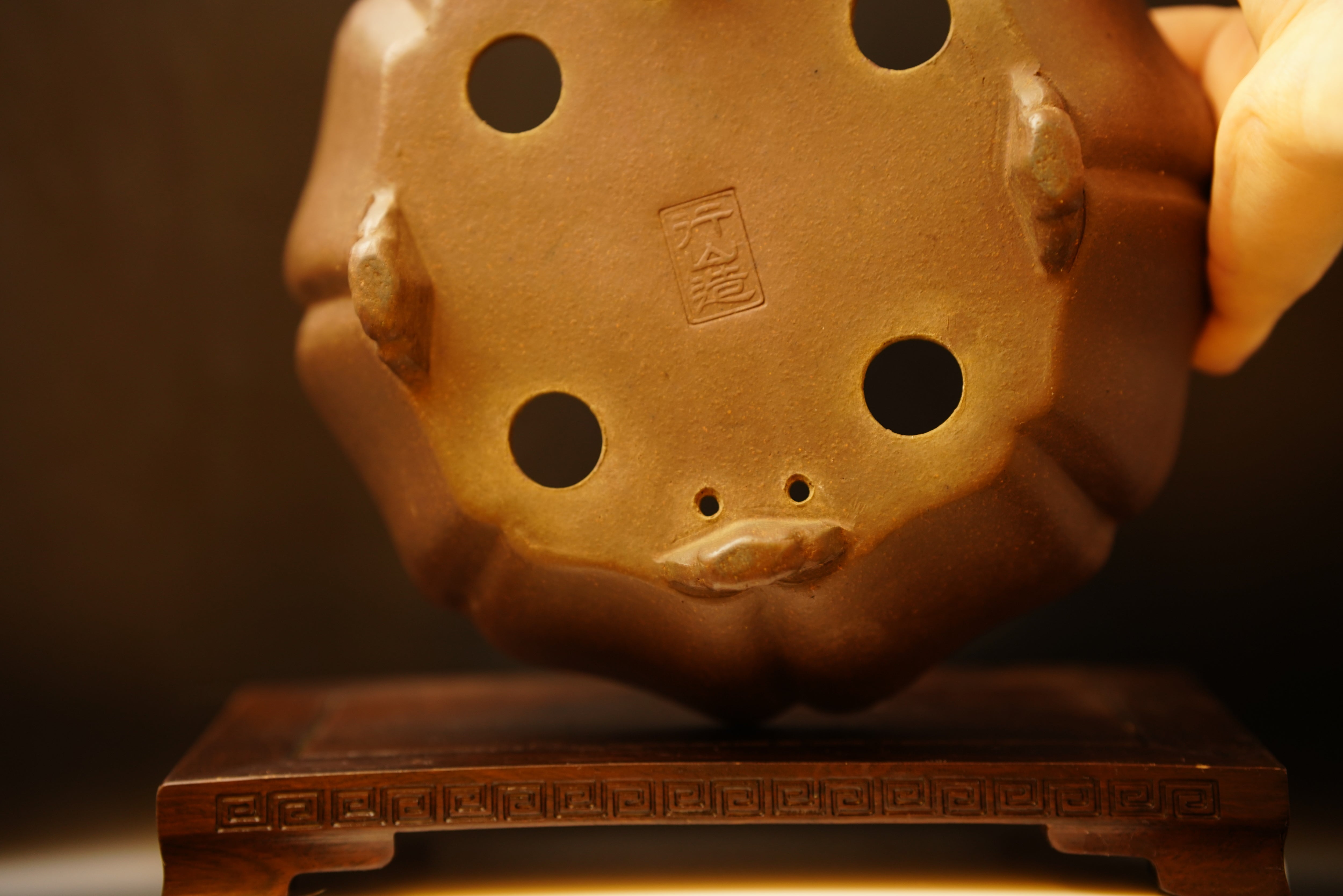 【香港現貨 – 日本盆缽(附上影片)】中野行山盆 - 雲足木瓜鉢 (22*22*7.5)